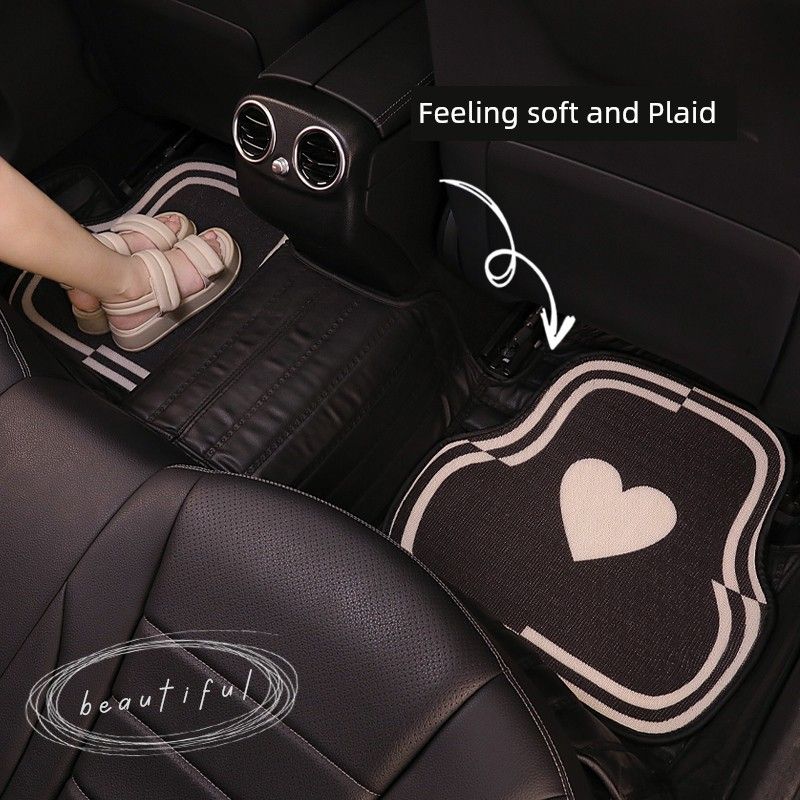 Car Foot Mat Cartoon Cute Car Anti-Dirty Main Co-Pilot Neutral Floor Mat Abrasion Resistant Floor Mat Carpet Car Mats