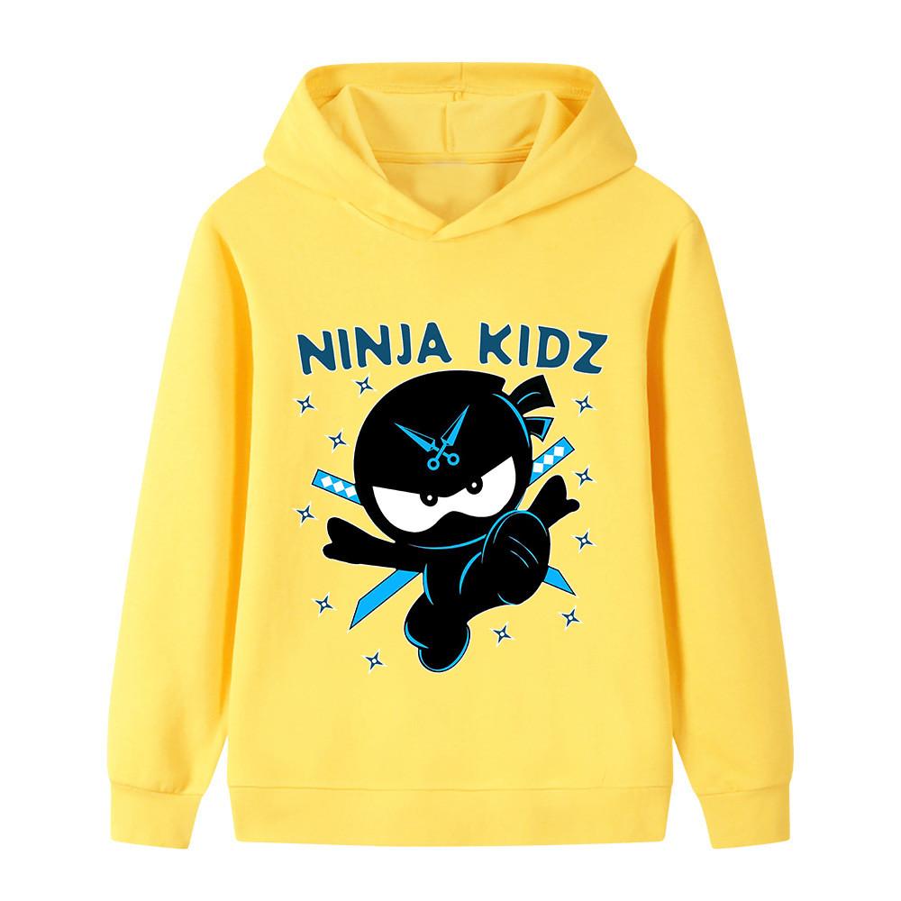 B1176 Multi-color Kids Boys Girls NINJA KIDZ Printed Casual Long Sleeves Hoodie