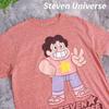 American Animation Steven Universe Printed T Shirt Heather Red Pink Vintage 7850