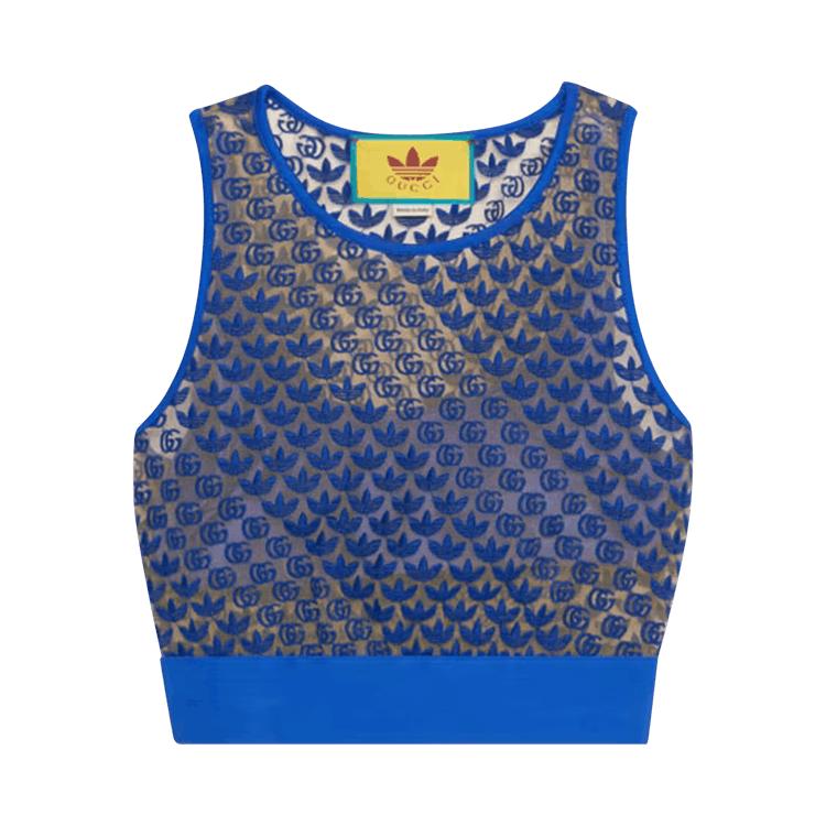adidas GG Tulle Top Blue Women Tops 693448-XJECA-4697