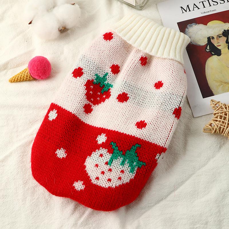 Warme Haustierkleidung für Katzen, Pullover für kleine Hunde, Kapuzenpullover, Mantel, Winter, gestrickte Haustierkleidung für Hunde, Chihuahua, Cartoon-Kostüm