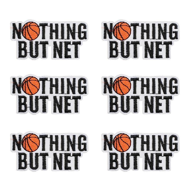 10pcs Wholesale Sports Theme Embroidered Patches On Clothes Jackets Cartoon Basketball Decoration Iron On Patches For Clothing 