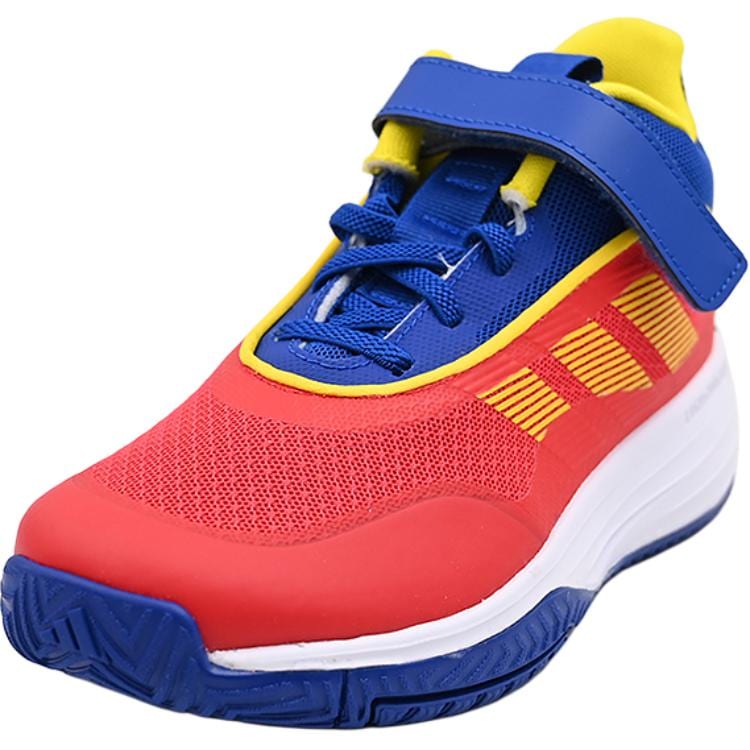 Adidas OwnTheGame Abrasion Resistant Mid top Children's Basketball Shoes Red/Blue/Yellow Kids' JR6000