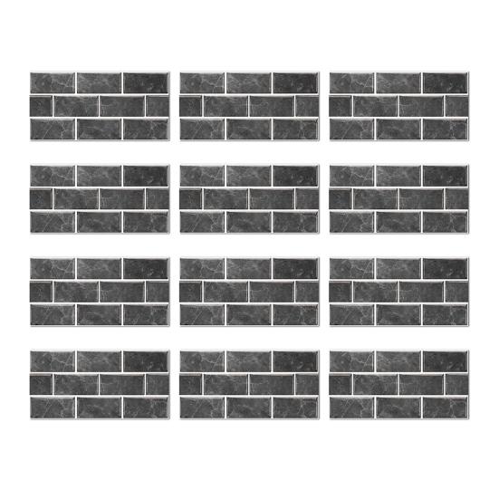 Removable Bathroom Wall Tiles Self-Adhesive PVC Tile Stickers, Waterproof Mosaic Pattern Decals for Kitchen Cover Defects Stickers Home Decor,