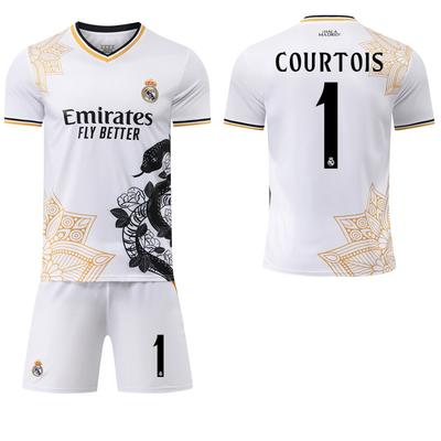 Camisa de Jogo do Real Madrid 2025-26 Edição Especial Cobra Branca #7 Vinícius #5 Bellingham #9 Mbappé Camisas de Futebol