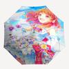 1pc Love Live! Umi Sonoda Outdoor Umbrella - Automatic Opening/Closing, Portable 3-Fold Design, 8-Rib Iron Frame, Perfect Gift for Fans, Travelers, Da