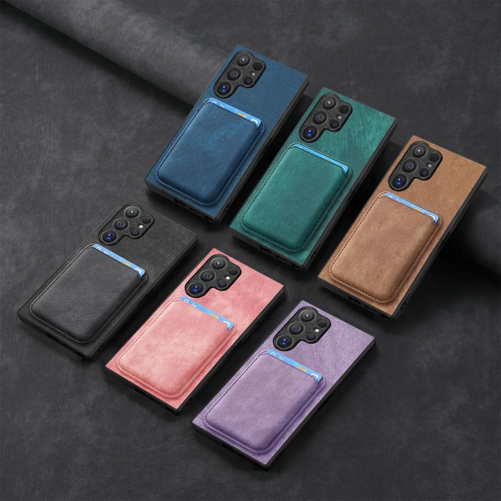 2 v 1 Odnímatelné Magnetické s Držákem na Karty Pouzdro na Telefon pro Samsung Galaxy S23 FE S24 S22 Ultra Plus A25 A35 A15 A05 A05S Kryt