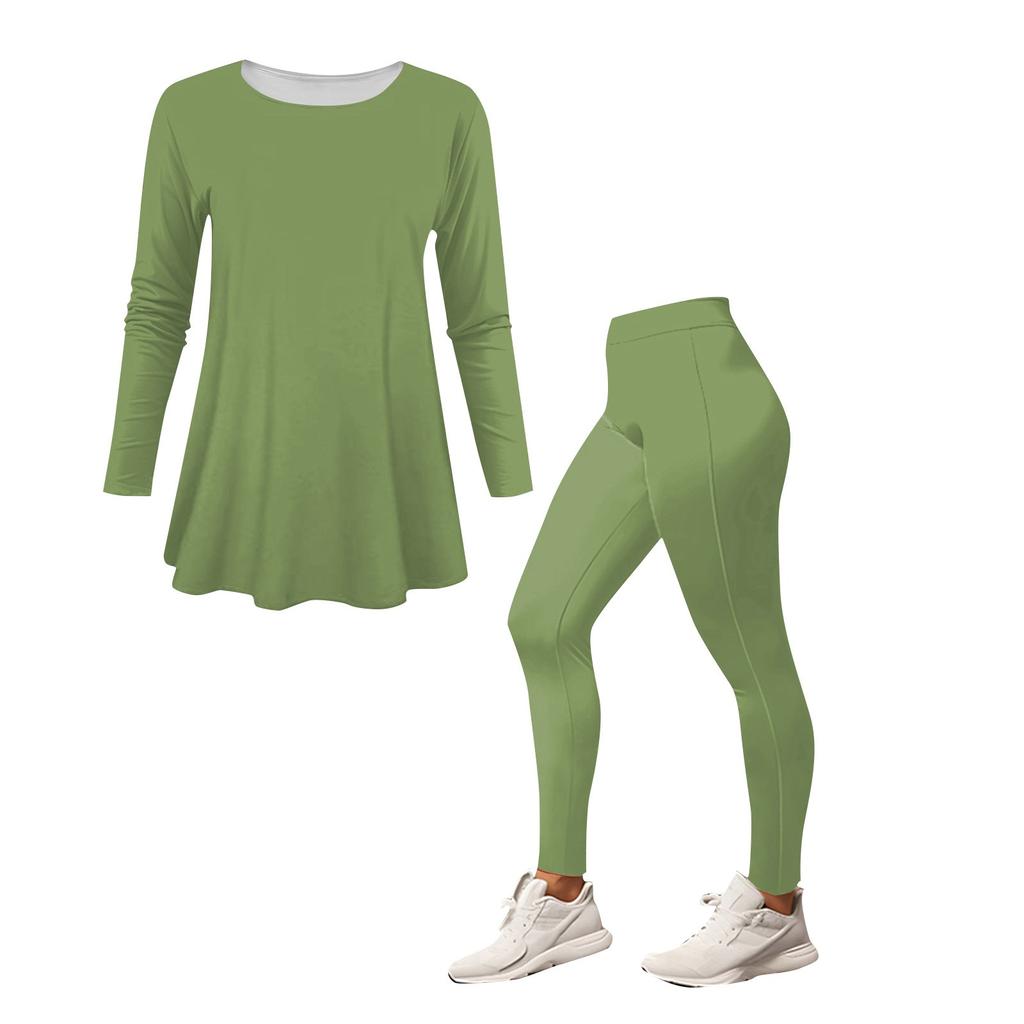 Women 2 Piece Outfits Two Piece Outfits Sets Long Sleeve Top Long Pants  Slim Fitting Home Suit Yoga Set