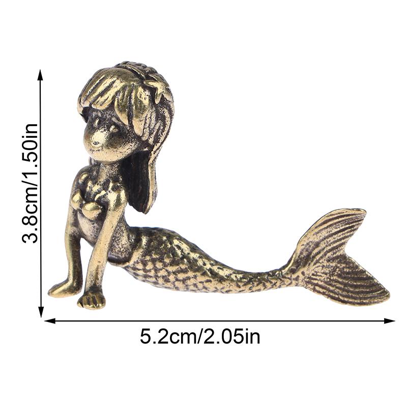 1PCS Antique Brass Eagle Crane Statue Small Ornaments Vintage Brass Animal Figurines Crafts Desk Home Decor Accessories Gifts