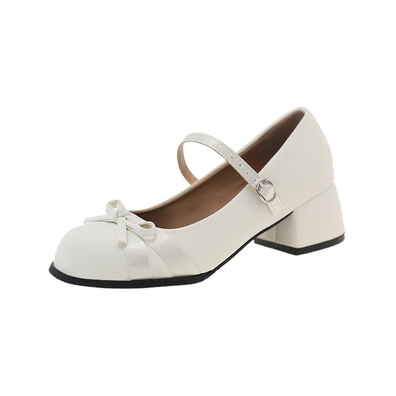 Simple and Gentle Retro Thick Heel Mary Jane Shoes Women's Autumn and Winter 2025 New Shallow Mouth Versatile Single Shoes
