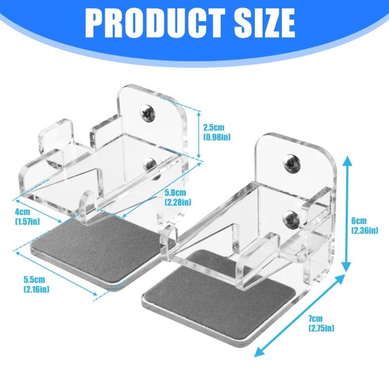 2pcs Wall Mount Holder for NS2 Console Clear Acrylic Stand with Controller Storage Rack Bracket Gaming Accessory