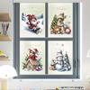 Cartoon Christmas Electrostatic Stickers Santa Clause Reindeer Xmas Tree Sticker  Christmas