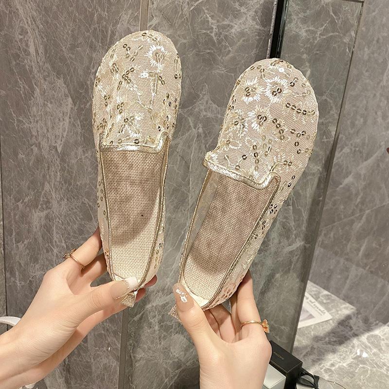 

Модные кроссовки для женщин Женская обувь Женская летняя обувь2025 35 золотой