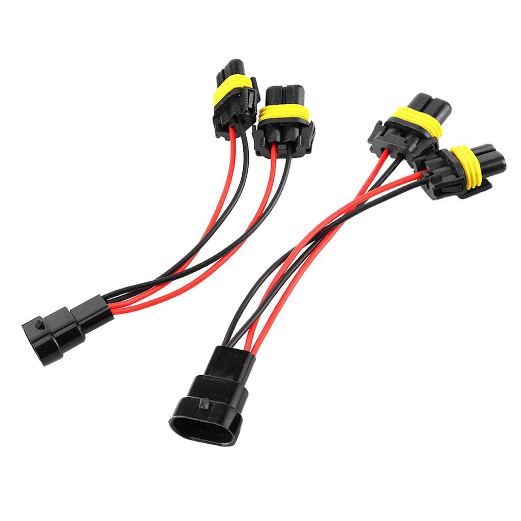2Pcs 9005 9006 Male To Female One To Two Splitter Wires Harness for Car Headlights Retrofit