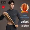 MiiOW Men's Mid-High Collar Fleece Lined Thermal Underwear Set