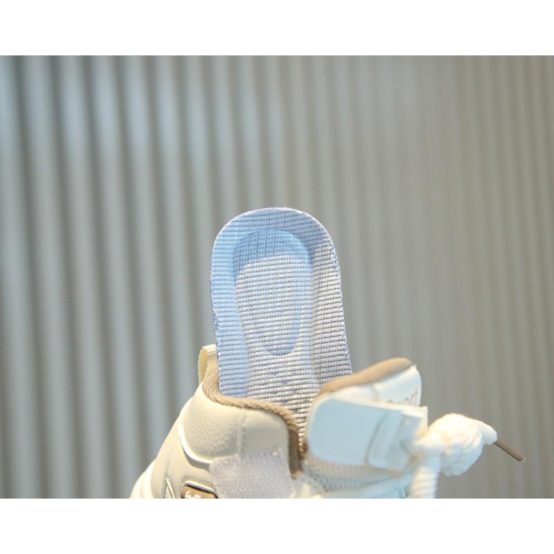 Children's Sports Shoes - Spring/Autumn Cartoon High-Top White Sneakers for Girls, Casual Skate Shoes for Boys, Soft-Soled Shoes for Toddlers