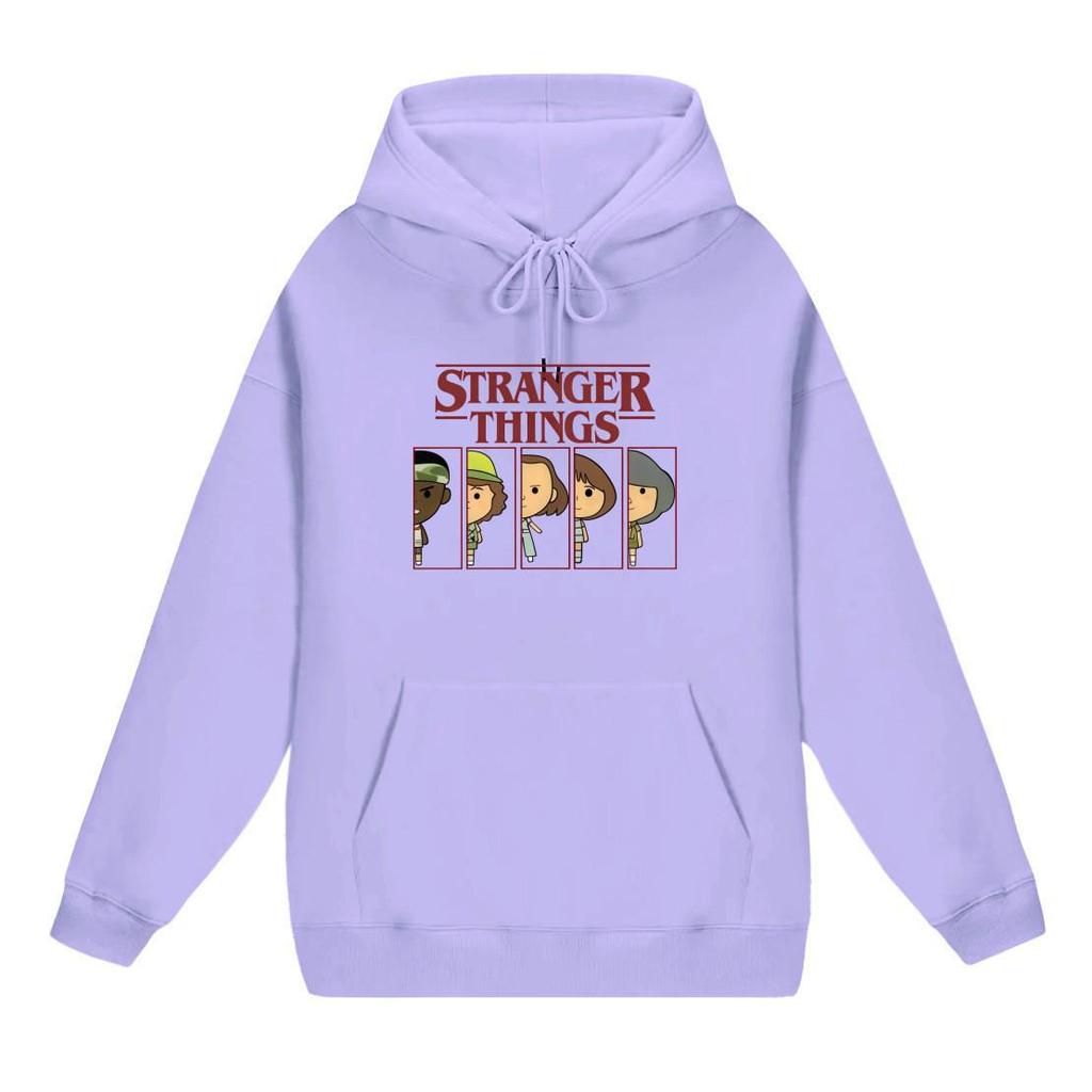 2025 Kids European & American STRANGER THINGSKAT Cartoon Fleece Hoodie for Autumn/Winter