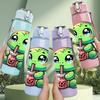 1PC Sipping Drink Dinosaur 750ml Color Plastic Sports Water Bottle Leakproof Flip Straw Lid Suitable for Sports Office Home Use