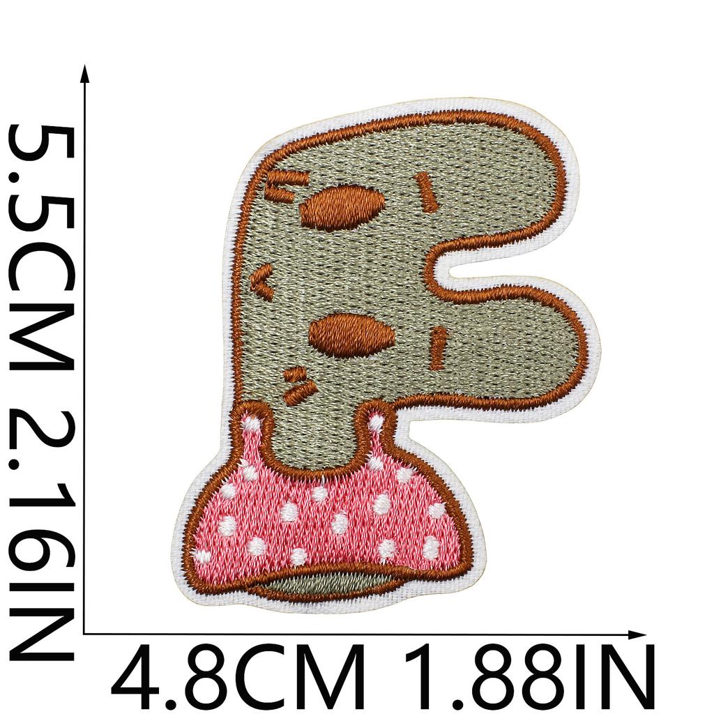 Animated Kitten Embroidery Cloth Sticker, Clothes Bag Decoration, Puppy Letter Computer Embroidery Label, English Letter Patch Sticker