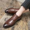 Britischer Trend Gentleman Neue Herren Schnürschuhe Patchwork Brogues Schuhe Designer Formell Hochzeit Abschlussball Kleid Heimkehr Schuhe
