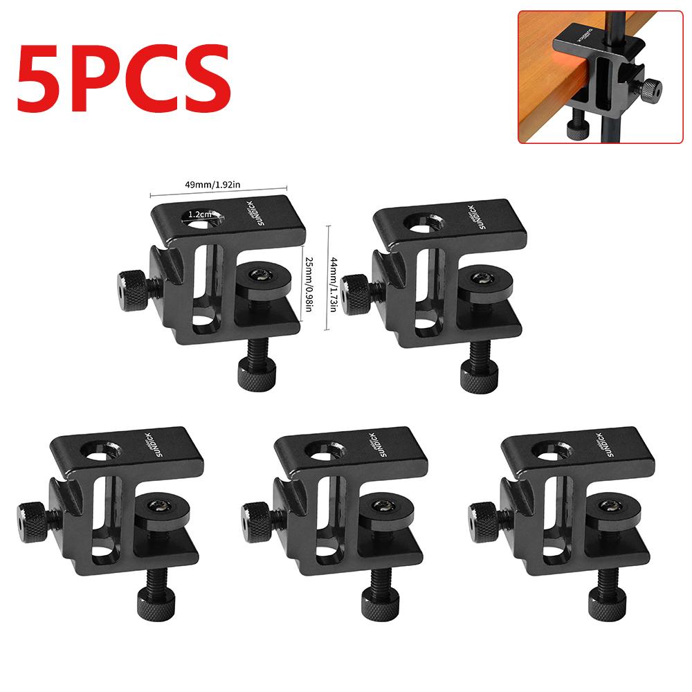 1-10P Table Lamp Clip Light Pole Fixing Tool Aluminum Alloy Desk Lantern Clamp Hanging Lamp Holder Clip Camping Supplies