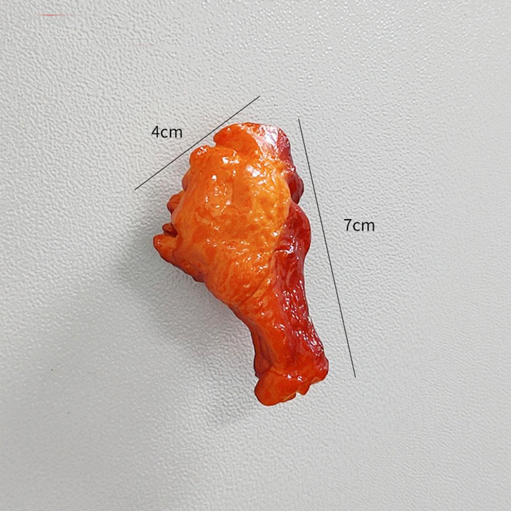 Three-Dimensional Design Simulation Food Chicken Legs And Wings Personality Home Decor Fridge Magnet Refrigerator Decoration