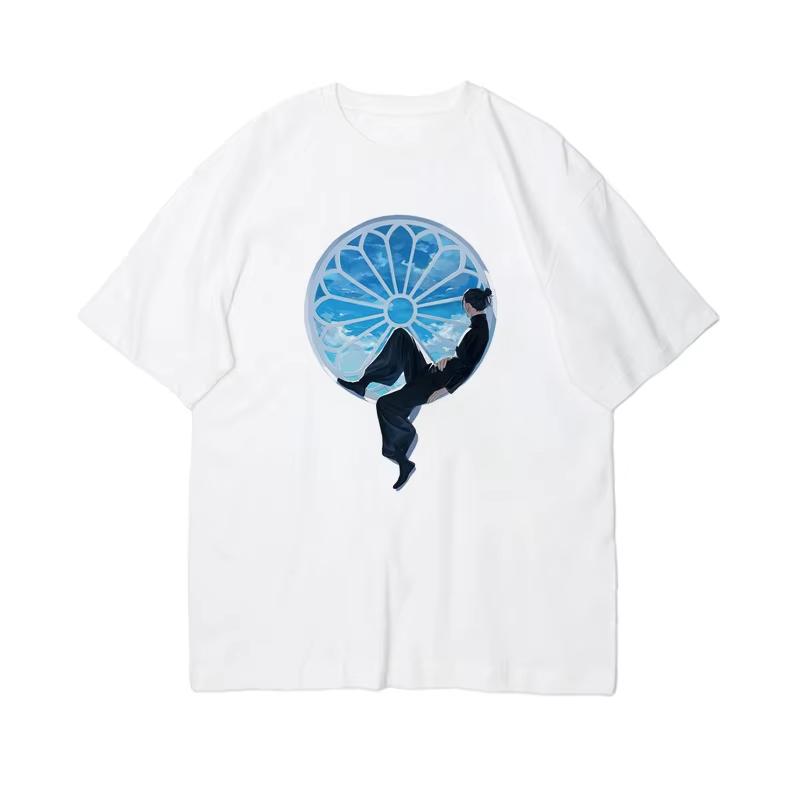 Xia Youjie Printed Unisexs Summer Casual Couple Short sleeved Tshirt Anime Spell Returns to Shibuya Event Top