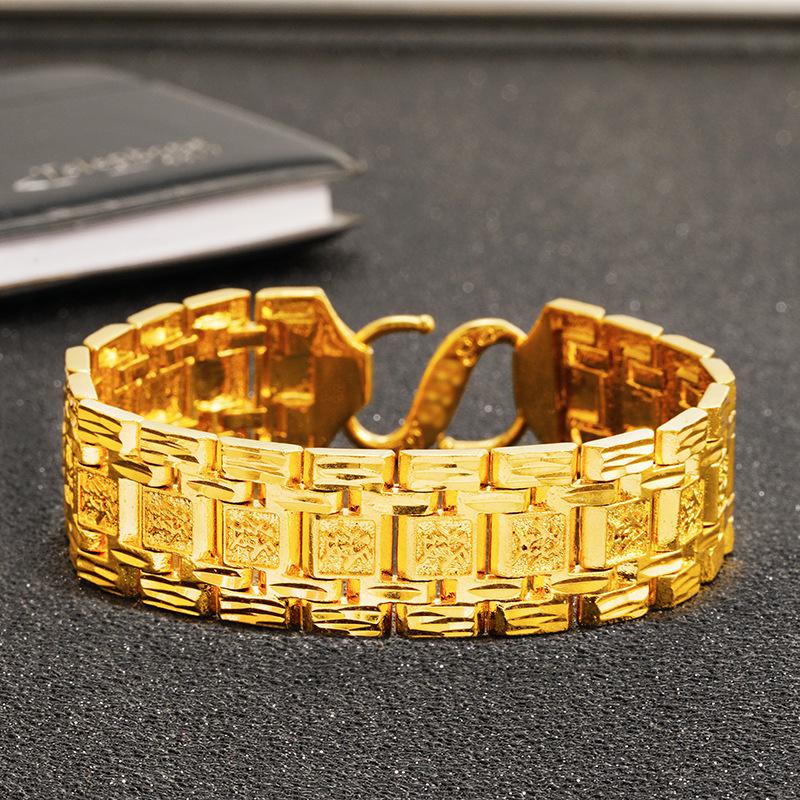 Men s Watch Clasp Chain Wide Men s Watch Chain Bracelet European and American Luxury High-end 17CM