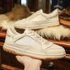 Fashion Genuine Leather Men Shoes Youth Teenage Casual Shoes Classics Man Vulcanize Shoes Driving Sneakers Versatile Skateboard Footwear