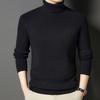 Men's Thick Wool High Neck Sweater - Autumn/Winter Solid Color Knitwear