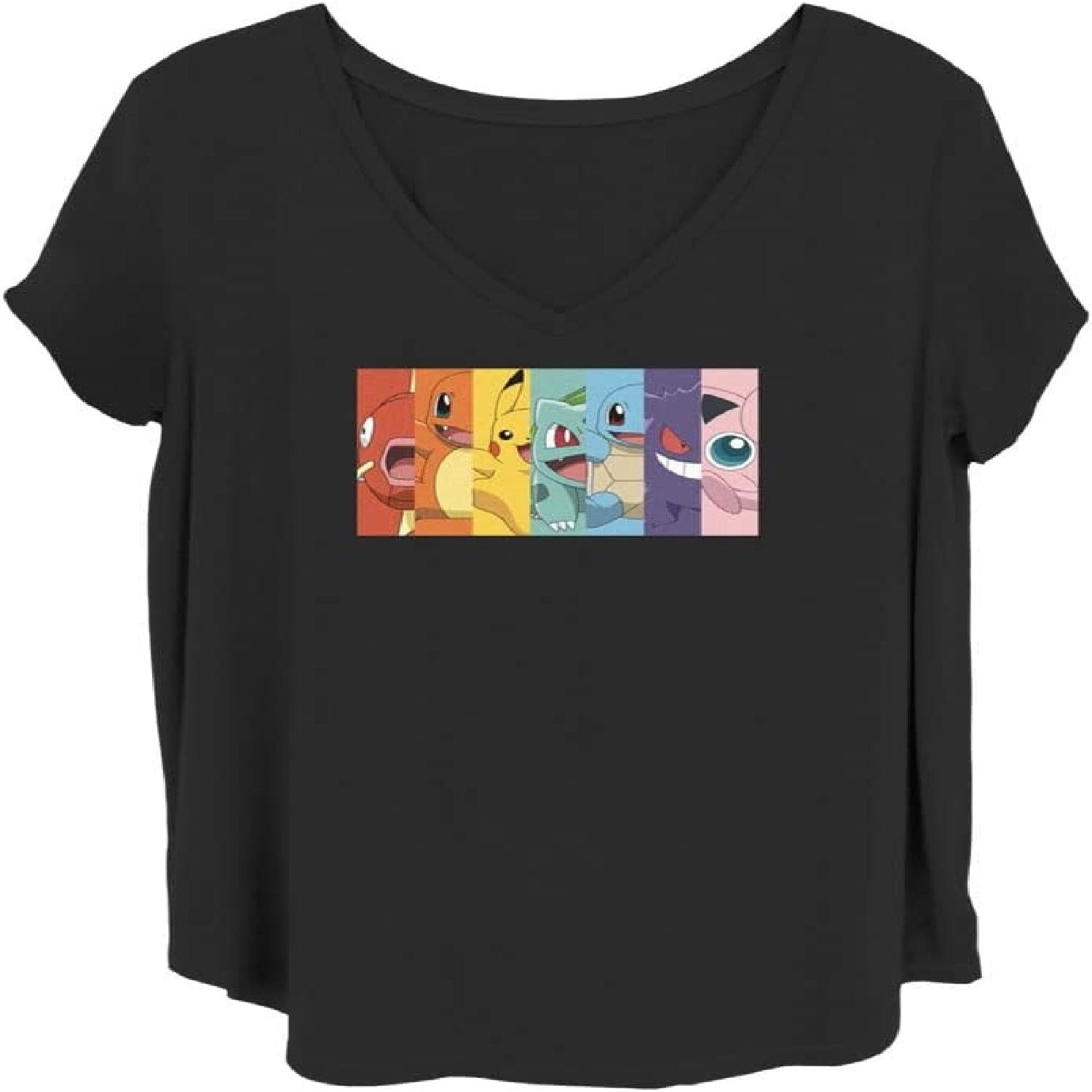 Pokémon Women s Rainbow Cowl Neck Long Sleeve Top S