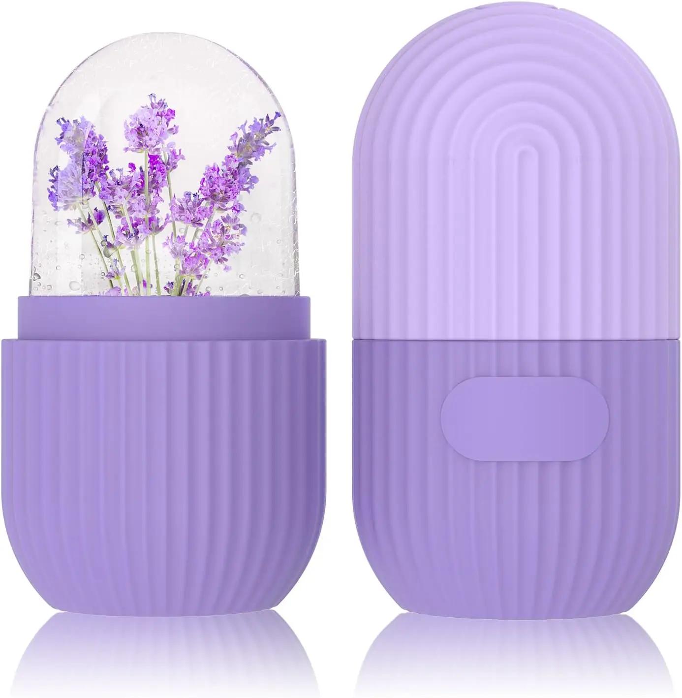 

Массажер для лица для красоты Нанесите Ледяной поднос для лица Отечность Нанесите Ледяной поднос для лица Солнечный ожог Ожог Послеоперационный Артефакт для ледяного компресса фиолетовый