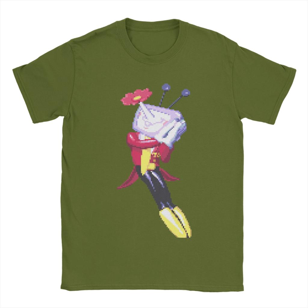 Tenna Blossom Deltarune T Shirts Unisex Pure Cotton Casual TShirts Round Collar Tees Short Sleeve Clothing Printed