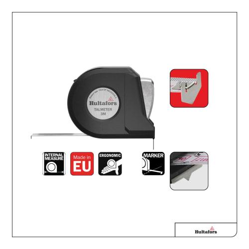 Hultafors Talm3 3m Talmeter Marking Measuring Tape - White