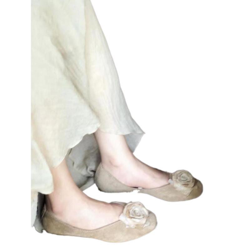 Retro shallow French single shoes women's 2025 new summer versatile design sense niche skirt maternity shoes