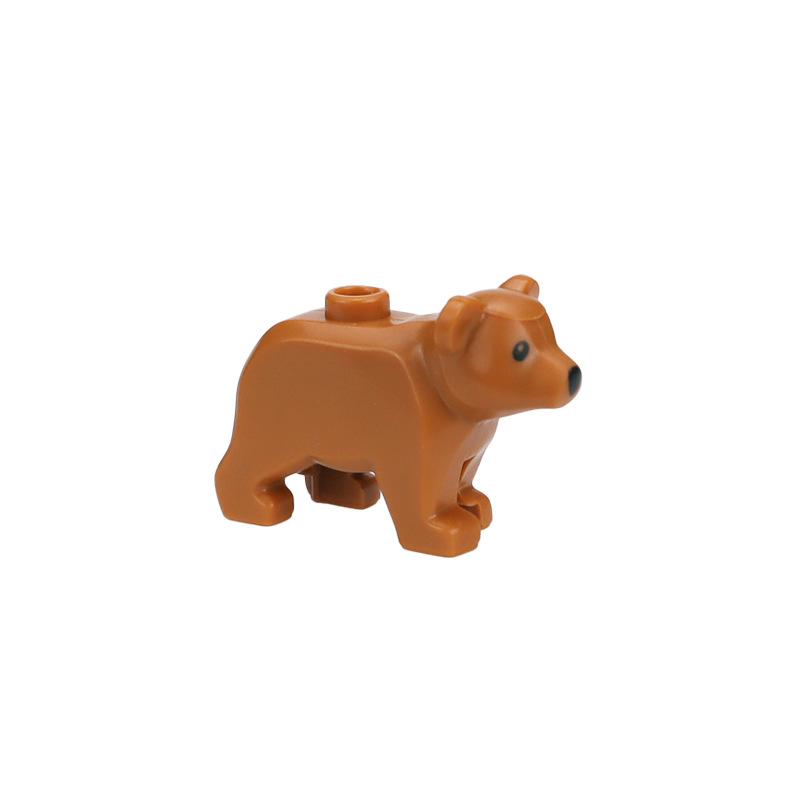 MOC Animals Building Block Goat Sheep Parrot Otter Cow Dog Pet Cat Panda Leopard Tiger Pig Zoo Deer Bear Eagle Bricks Toys Gift