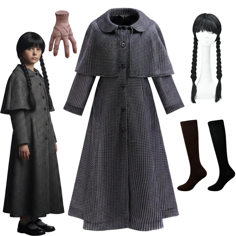 2026 Girls Role Play Coats Wedn Costume Dress Set Gothic Clothing Halloween Cosplay Party Dress Up Suit Girls Gift