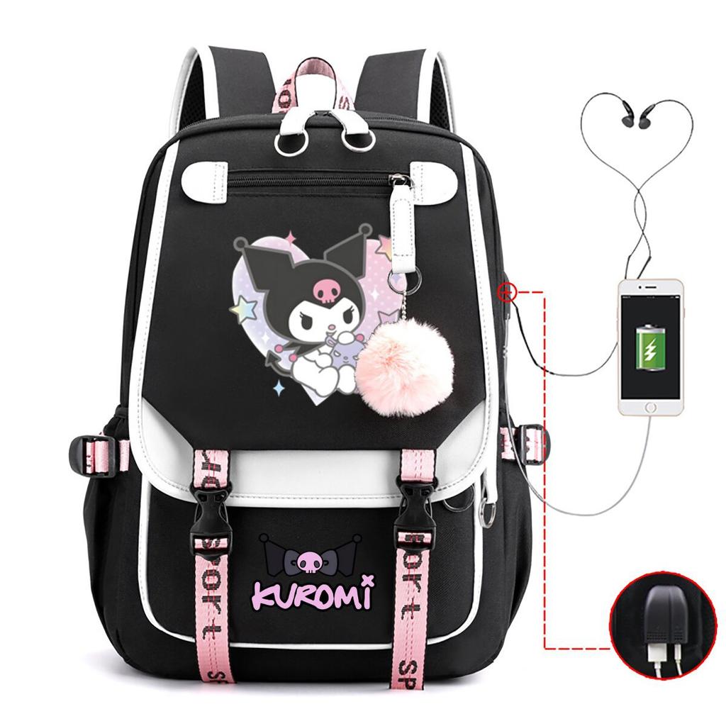 Universal Schoolbag Animation Cartoon Popularity Peripheral Printing Student Casual Backpack Multi-Function With Usb