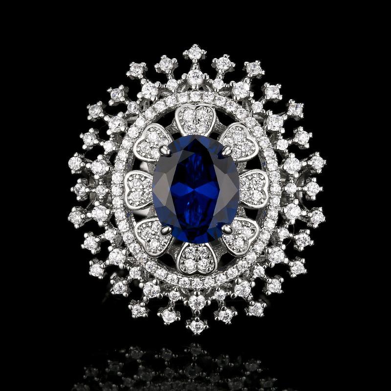 Accessories Necklaces Rings Jewelry Manufacturers Sets Red Blue Sunflower Designs High-end Women's