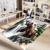 1PC Nature, Bear Non-Slip Floor Carpet Compatible for Office&Living Room&Dining room - Flat-Weave Machine- Soft & Pattern-E232