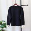Love Contrasting Color Design Sense Knitted Double-sided Cardigan Autumn and Winter New Loose Sweater Jacket Women