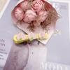 Korean Embroidered Floral Bangs Clip - Duckbill Hair Accessory for Girls
