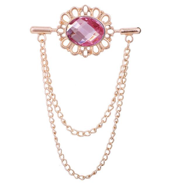 Latest Stylish Fashionable Metallic Crytal Tassel Pin Brooch Shirt Collar Pin Scarf Buckle Badge Corsage Brooches Women Men Jewelry AccessoriesFashion