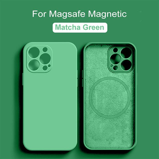 Oryginalne Etui Magnetyczne Magsafe Dla iPhone 15 14 13 12 11 Pro Max Mini X XR XS 8 Plus Płynny Silikon Bezprzewodowe Ładowanie Pokrowiec