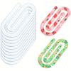 10pcs Blank Unfinished Transparent Acrylic Paper Clip Bookmark Paper Clip Notebook File Bookmark