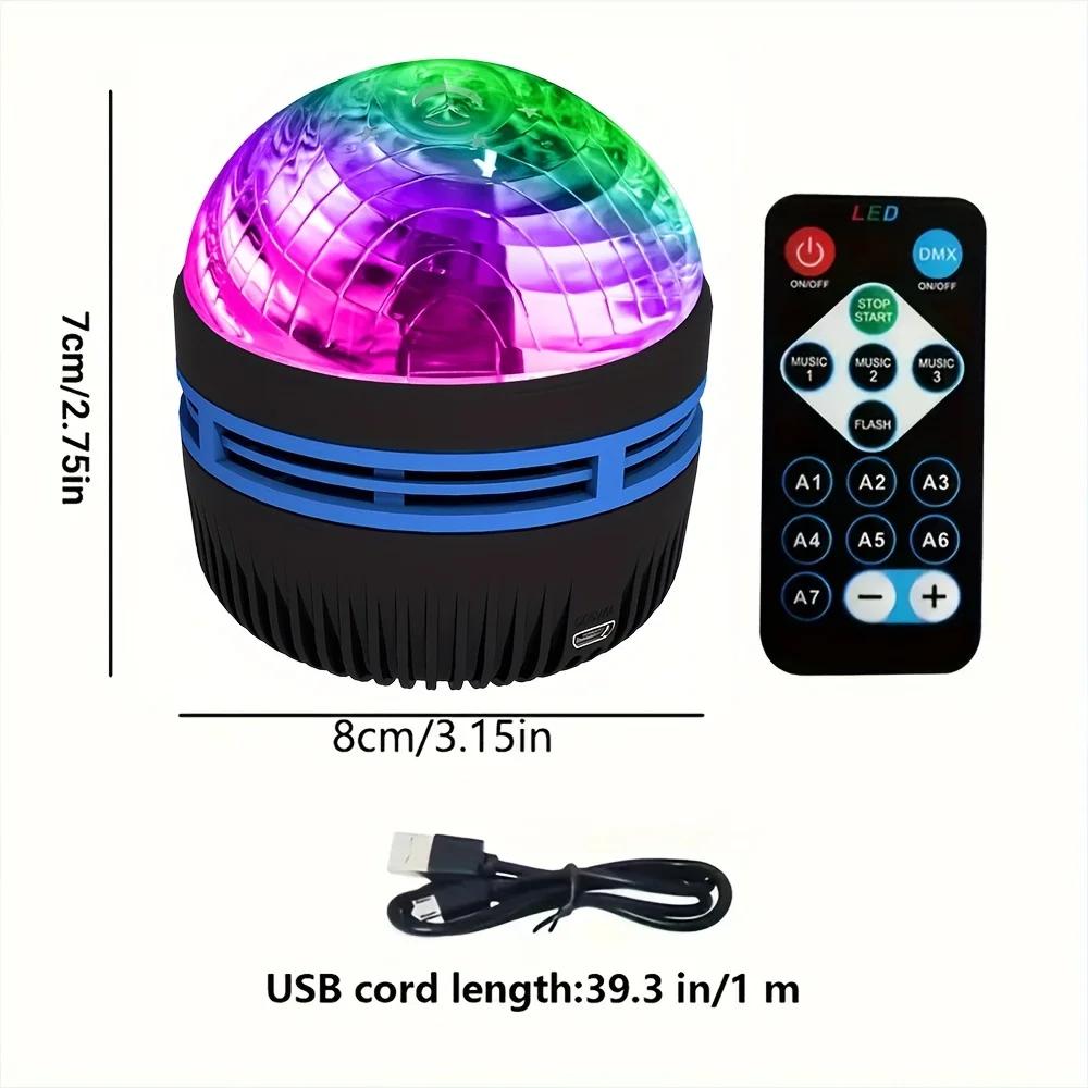 Projecteur de lumière ciel étoilé USB 5V Télécommande et contrôle sonore Lampe de nuit avec 7 modes pour chambre à coucher Décoration de fête de Noël