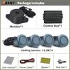 Car Auto Parktronic Reverse Backup Radar With 4 Parking Sensors Kit Buzzer Sound Alarm Detector System Rear No Display Monitor