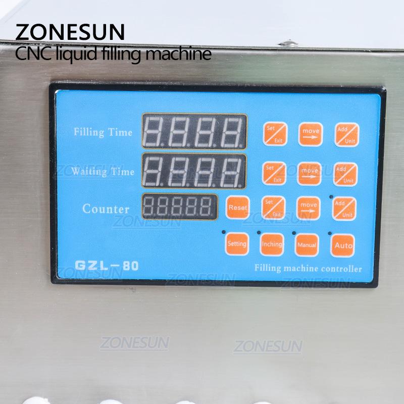 ZONESUN ZS-YTDP10 Electric Digital Control Diaphragm Pump Liquid Filling Machine 3-4000ml For Liquid Perfume Water Juice Essential Oil With 10 Heads