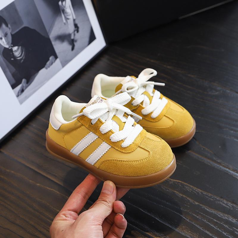 Children's Candy-Colored Retro Suede Skate Shoes - Spring/Autumn 2025