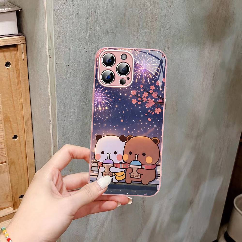 Cute Bubu Dudu Tempered Glass For Iphone 14 13 12 11 Pro Mini XS MAX 14Plus X XS XR Cover